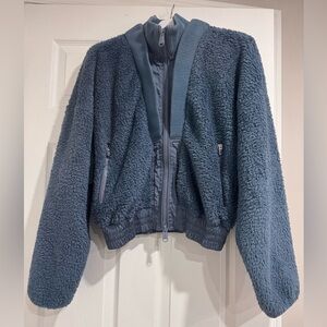 Free People Blue Sherpa Jacket